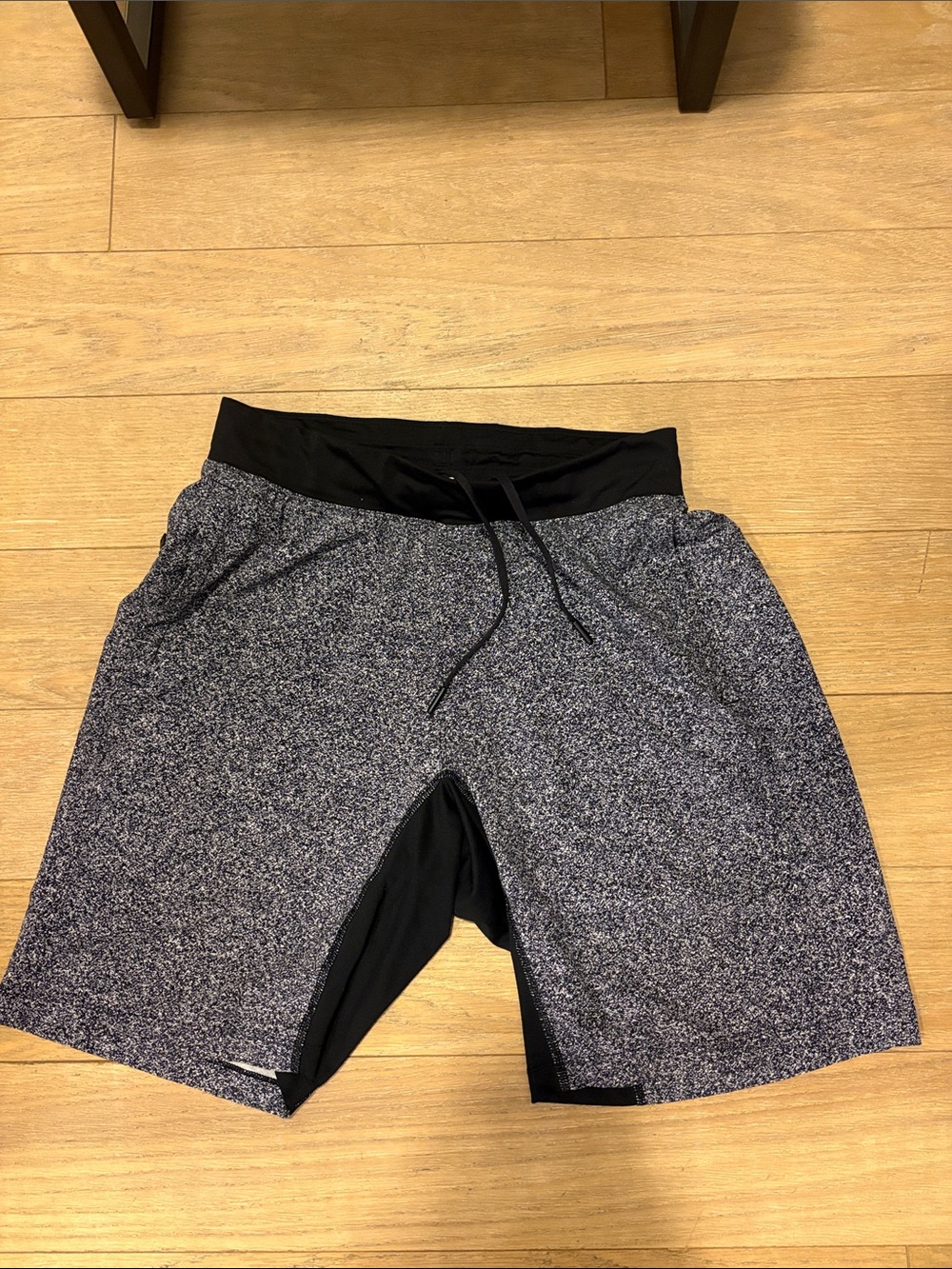 lululemon athletica Black & Heather Gray Two-Layer Athletic Shorts